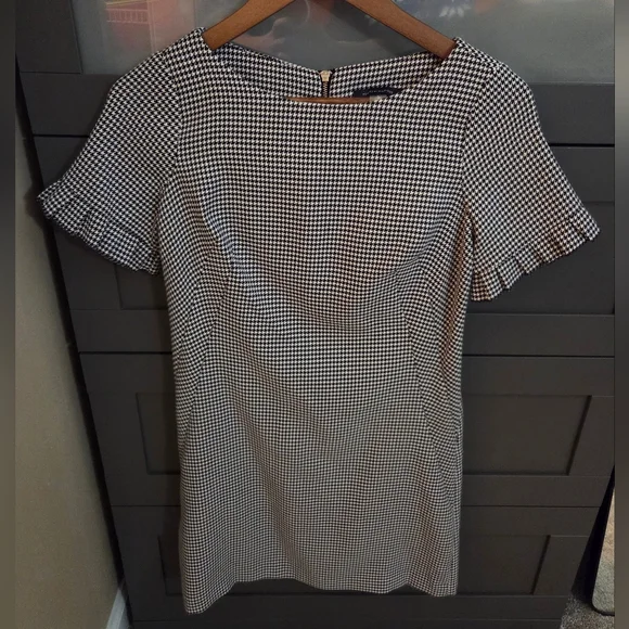 Tommy Hilfiger Black and White Houdstooth Mini Dress - Picture 2 of 4